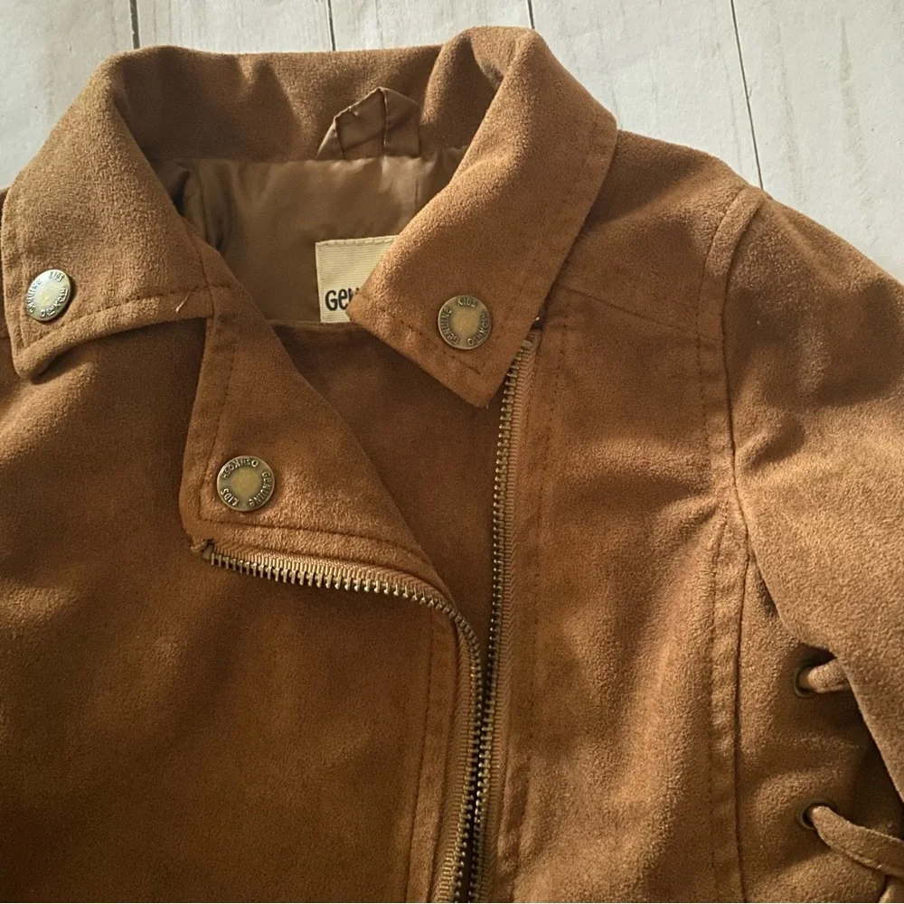 Kids OSHKOSH 2T Brown Suede Biker Style Jacket